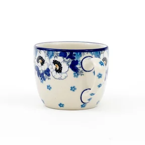 Kubek ceramiczny C91 0,17l <br> 2222X Biało-niebieskie anemony